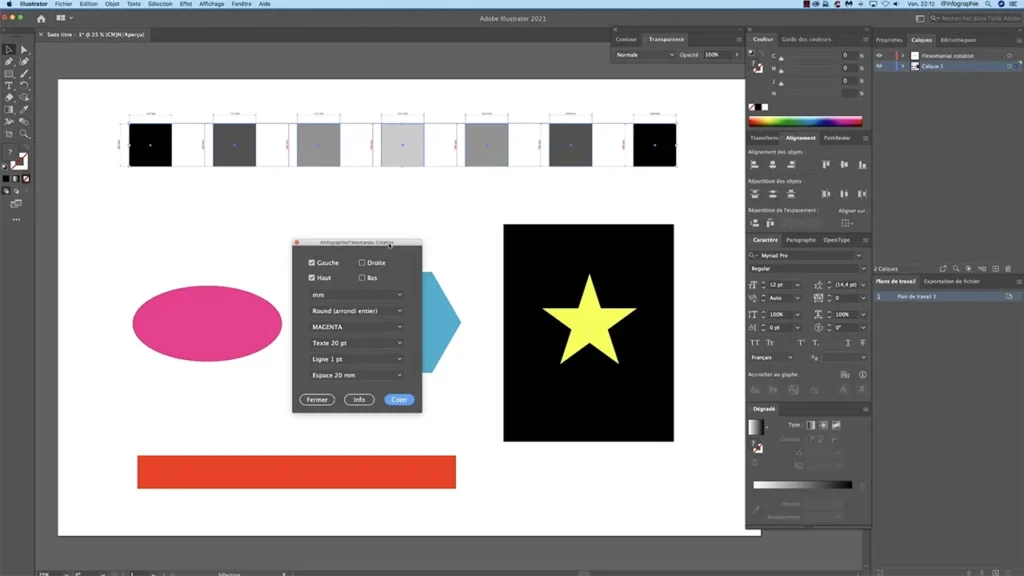 Cotation facile et rapide dans Adobe Illustrator : cotez vos objets rapidement avec le script de cotation @infographie